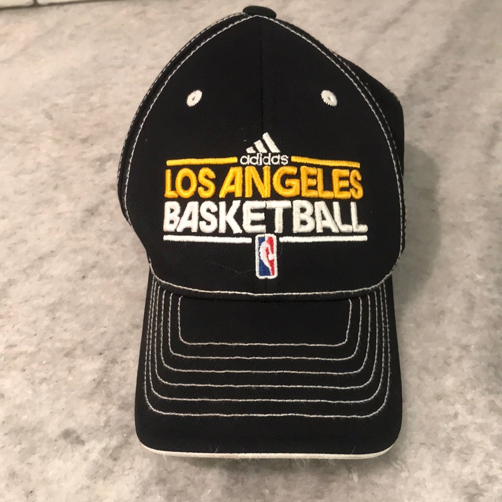 Los Angeles Lakers Basketball Cap Youth Adidas‎ Black Hat NBA Sports Athletic